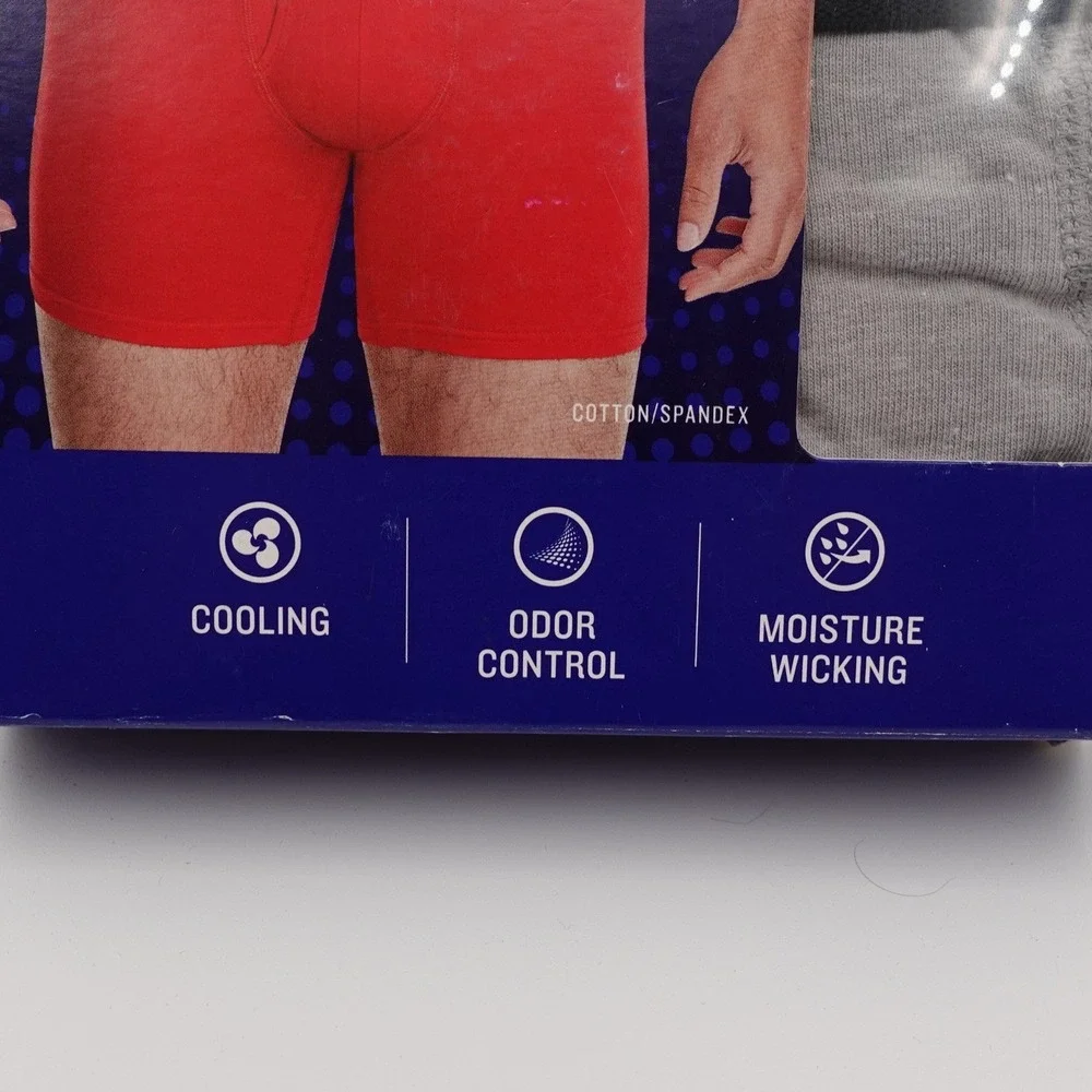 Champion Boxer Briefs Mens S Black Grey 3-Pack Cotton Stretch Everyday CANBBG